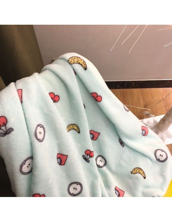 Air conditioner by children's wind Miffy rabbit autumn and winter blanket flannel cartoon blanket bed sheet trolley nap blanket