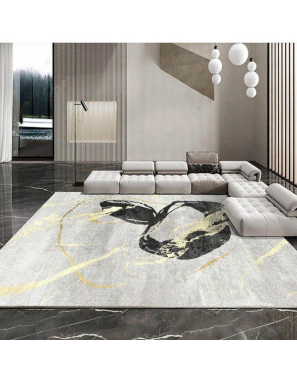 Premium thickened living room big carpet grey modern simple luxury Nordic family study bedroom sofa floor mat