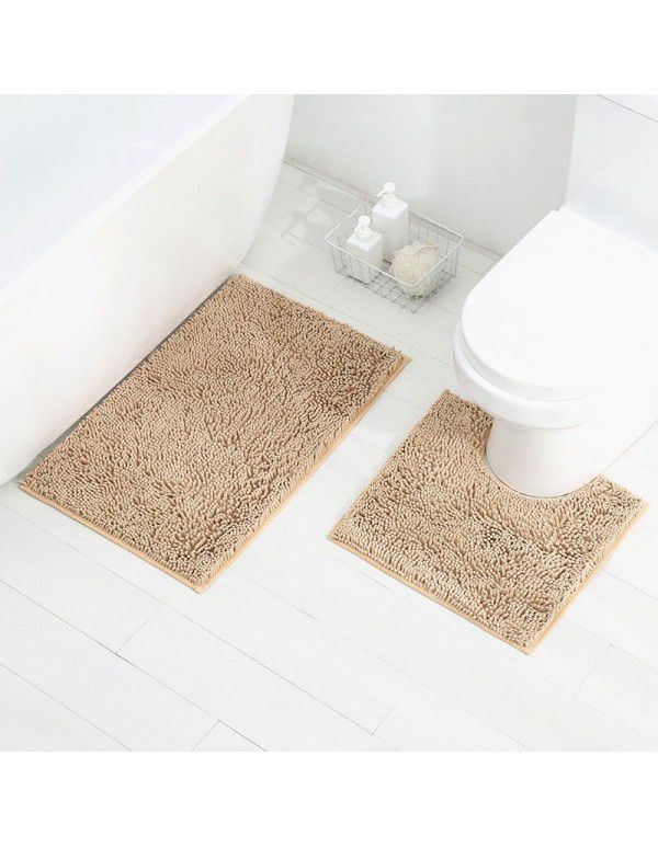  Hot Sale Chenille Floor Mat Long Wool Toilet Floor Mat Bathroom Absorbent Carpet Factory Direct Sale Can Be Issued