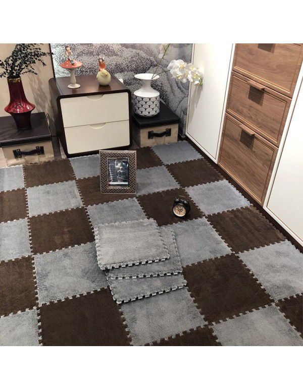 Wholesale carpets Bedrooms are fully covered with plush mats Splicing carpets Girls' rooms Jigsaw floor mats are fully covered with foam mats