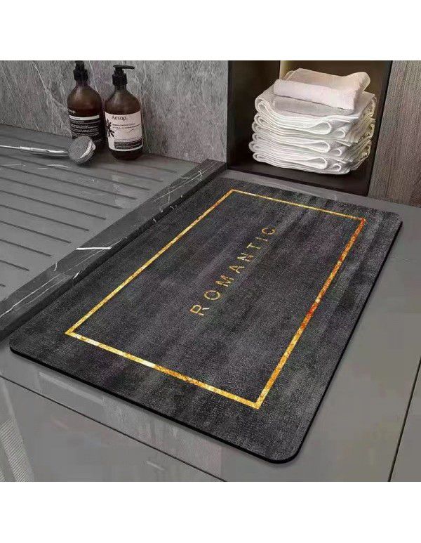 Manufacturer's new imitation diatom mud carpet, toilet, bathroom, kitchen door mat, water absorption, quick drying floor mat can be issued on behalf