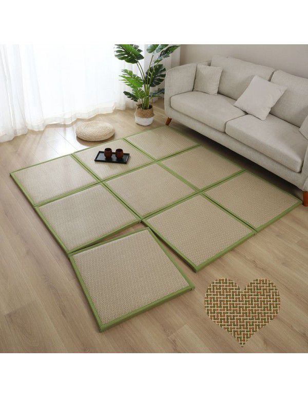 Summer rattan mat free splicing home stay hotel living room balcony bedroom carpet children's room crawling carpet manufacturer