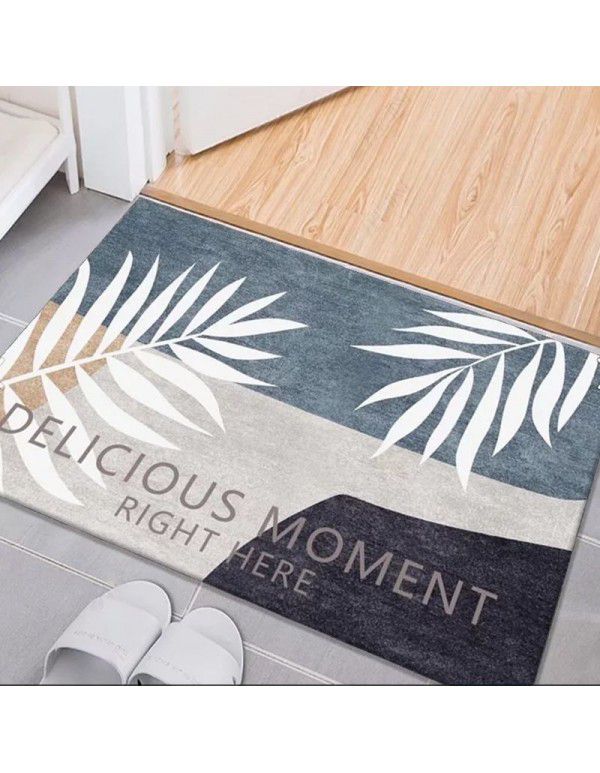 Nordic simple crystal velvet floor mat Non slip water absorbing doormat Cartoon ins Air bathroom porch Toilet