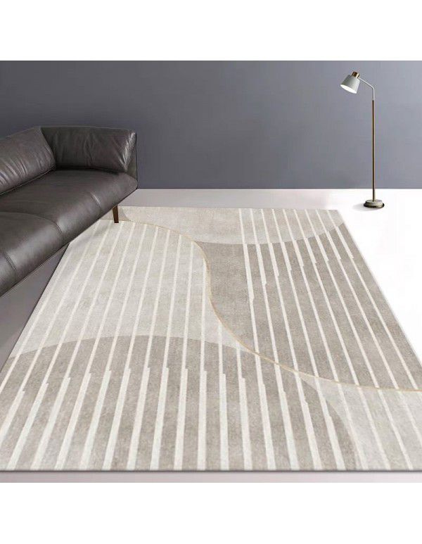 Japanese simple abstract carpet, imitation cashmere, quiet wind living room, tea table carpet, household thickened plush, covered with large carpet