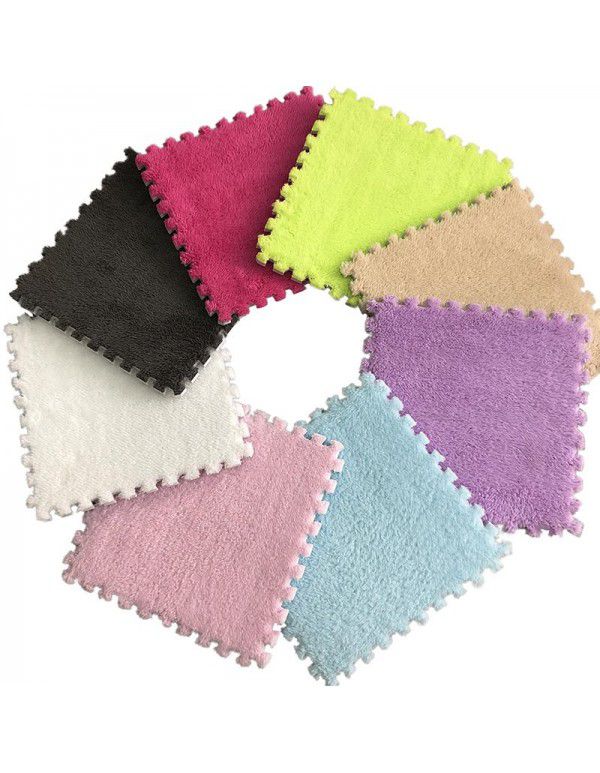 Wholesale carpets Bedrooms are fully covered with plush mats Splicing carpets Girls' rooms Jigsaw floor mats are fully covered with foam mats