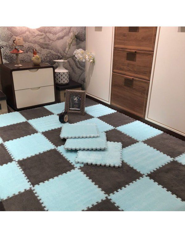 Wholesale carpets Bedrooms are fully covered with plush mats Splicing carpets Girls' rooms Jigsaw floor mats are fully covered with foam mats