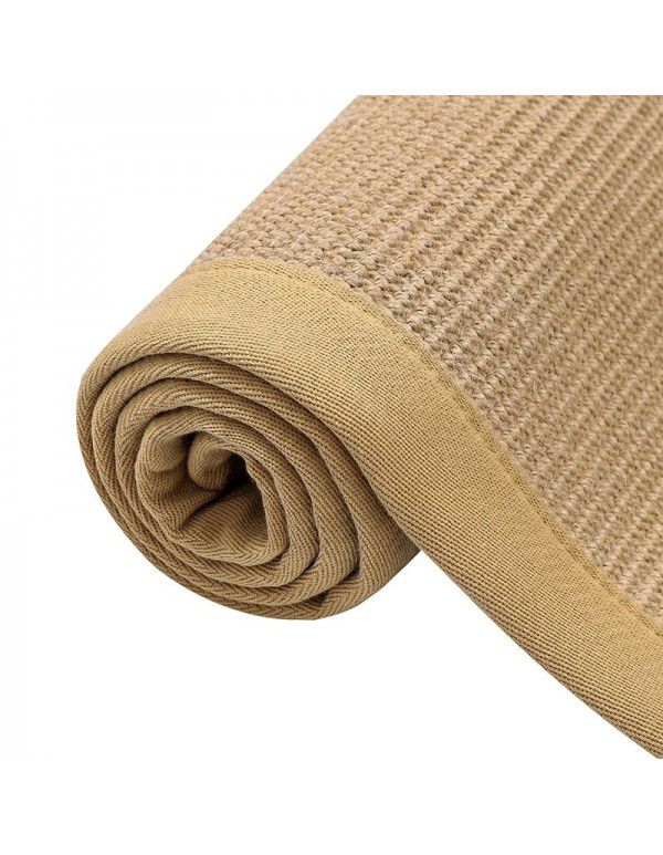 Sisal jute carpet, tea room, Zen carpet, straw weaving living room, home stay hotel, new Chinese linen mat