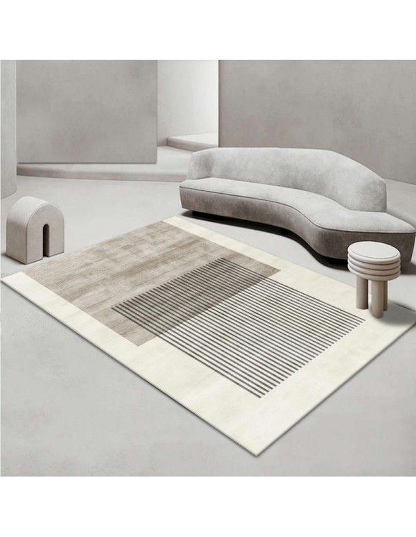 Japanese simple abstract carpet, imitation cashmere, quiet wind living room, tea table carpet, household thickened plush, covered with large carpet