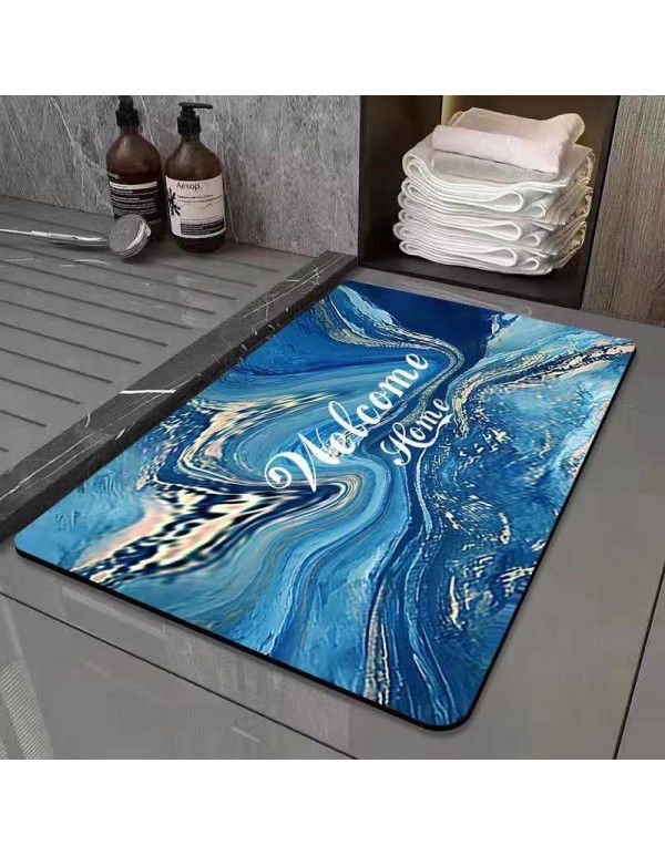 Manufacturer's new imitation diatom mud carpet, toilet, bathroom, kitchen door mat, water absorption, quick drying floor mat can be issued on behalf