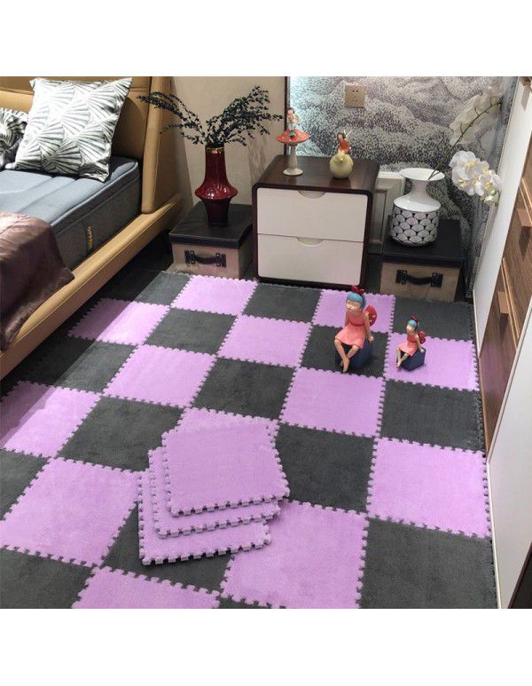 Wholesale carpets Bedrooms are fully covered with plush mats Splicing carpets Girls' rooms Jigsaw floor mats are fully covered with foam mats