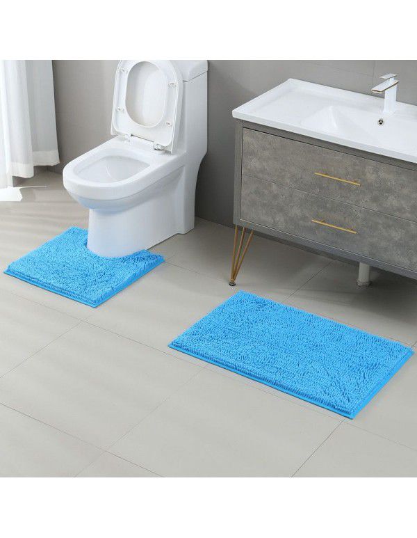  Hot Sale Chenille Floor Mat Long Wool Toilet Floor Mat Bathroom Absorbent Carpet Factory Direct Sale Can Be Issued