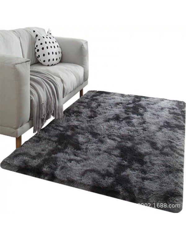 Cross border wholesale gradual color tie dye carpet plush simple living room bedroom bedside carpet office Nordic carpet