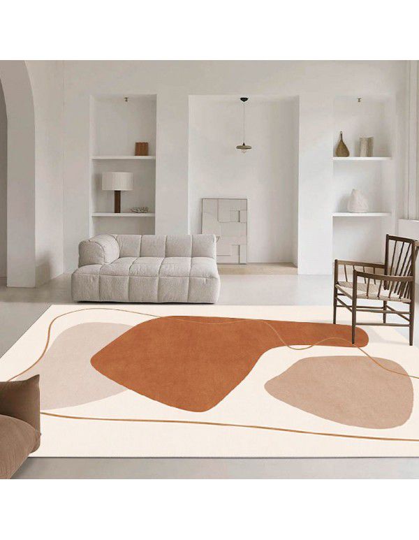 Nordic simple abstract lines, living room carpet, sofa, tea table, carpets, plants, girls' bedroom, bedside carpet