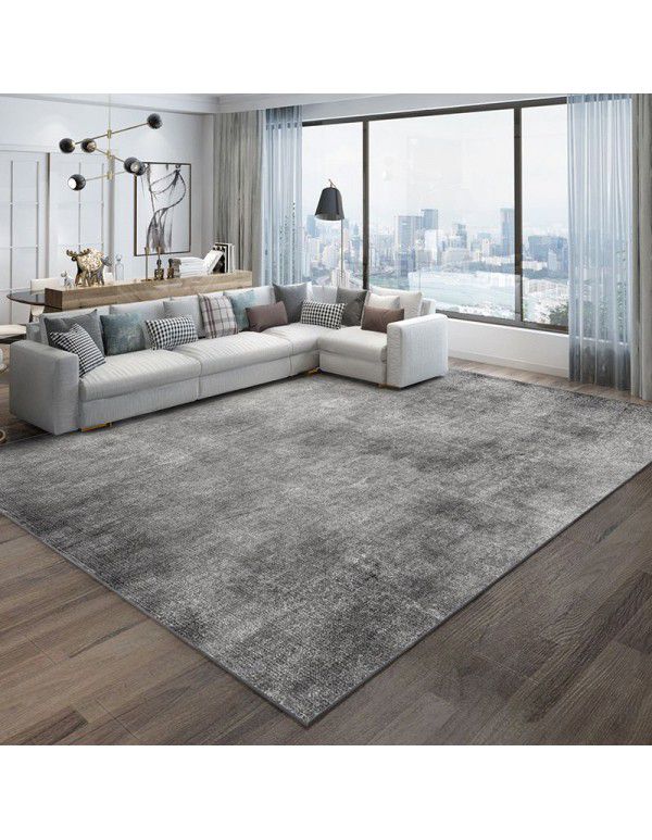 Wholesale solid color living room crystal velvet floor mats Household entrance door Bedroom carpets are easy to clean, dirt resistant and anti-skid floor mats