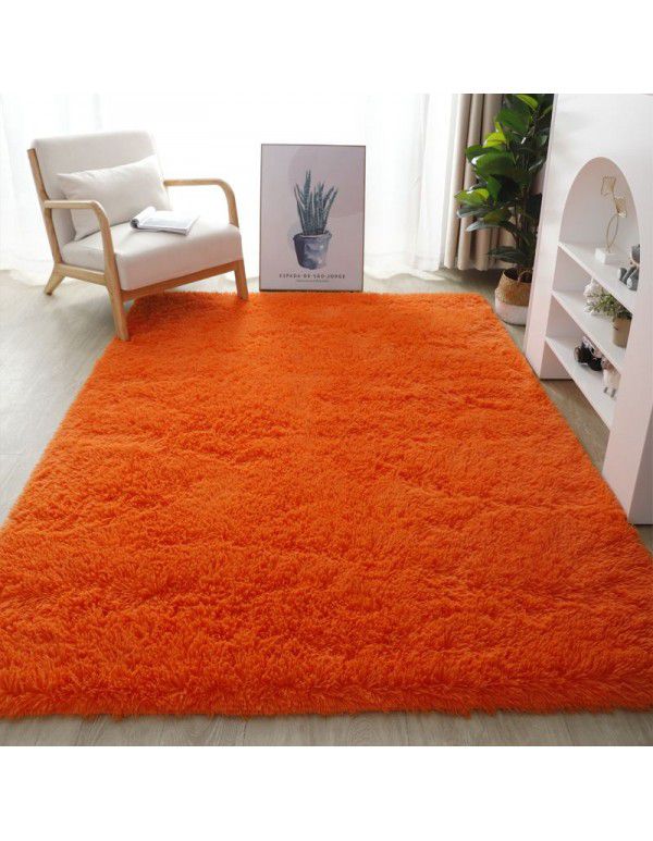 Thick washable silk wool blanket floor mat bedroom living room carpet floor mat float window mat splicing carpet