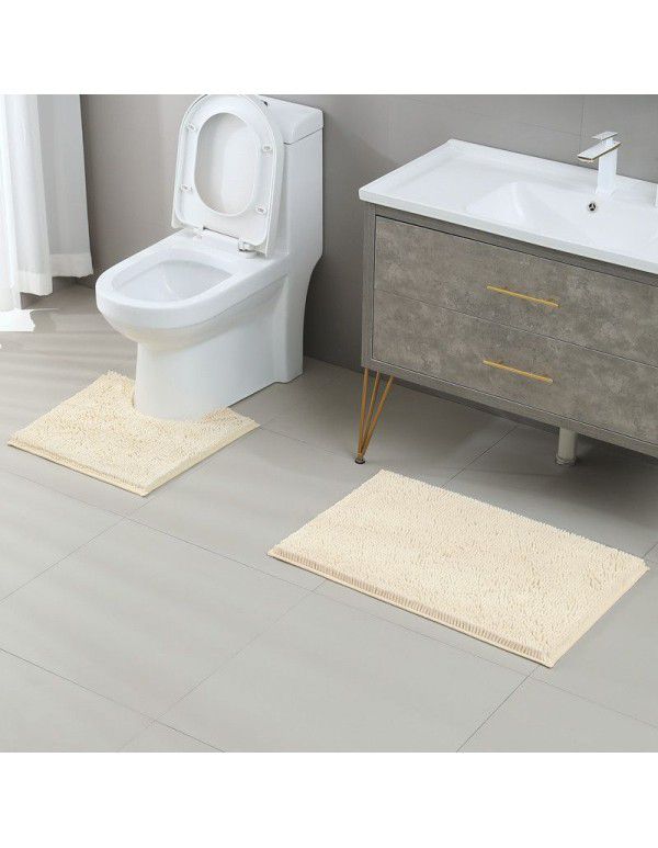  Hot Sale Chenille Floor Mat Long Wool Toilet Floor Mat Bathroom Absorbent Carpet Factory Direct Sale Can Be Issued