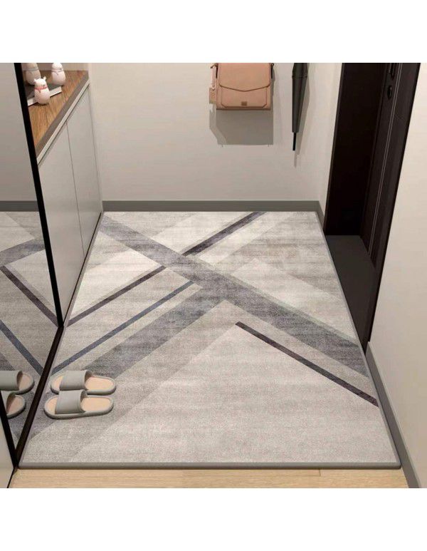 Crystal velvet carpet doormat doormat household doormat light luxury Nordic cuttable porch anti-skid mat