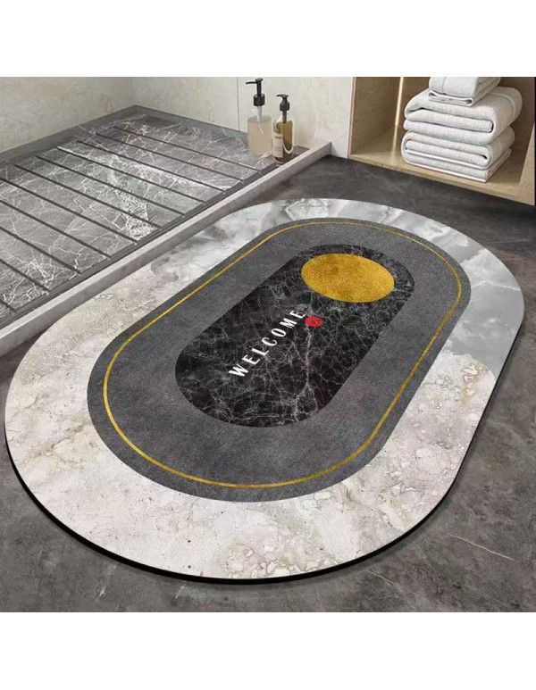 Manufacturer's new imitation diatom mud carpet, toilet, bathroom, kitchen door mat, water absorption, quick drying floor mat can be issued on behalf