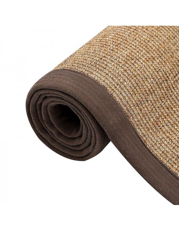 Sisal jute carpet, tea room, Zen carpet, straw weaving living room, home stay hotel, new Chinese linen mat