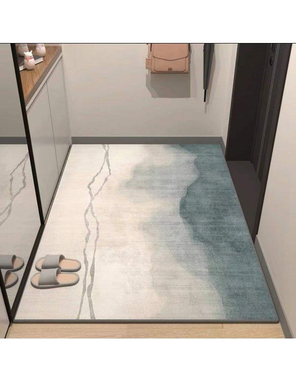 Crystal velvet carpet doormat doormat household doormat light luxury Nordic cuttable porch anti-skid mat