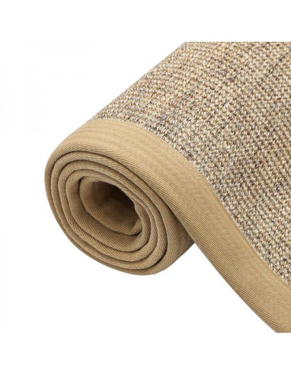 Sisal jute carpet, tea room, Zen carpet, straw weaving living room, home stay hotel, new Chinese linen mat