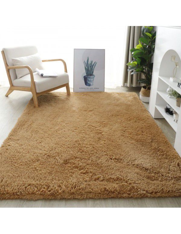 Thick washable silk wool blanket floor mat bedroom living room carpet floor mat float window mat splicing carpet