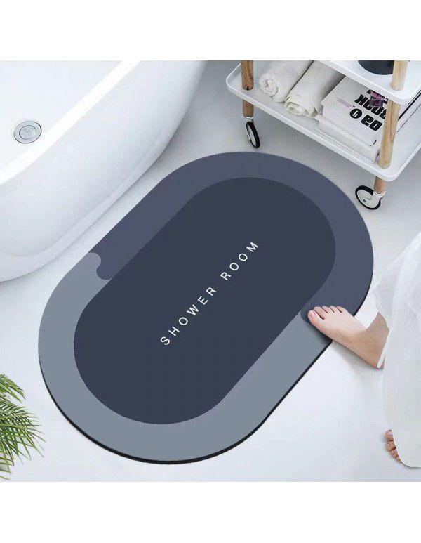 Manufacturer's new imitation diatom mud carpet, toilet, bathroom, kitchen door mat, water absorption, quick drying floor mat can be issued on behalf