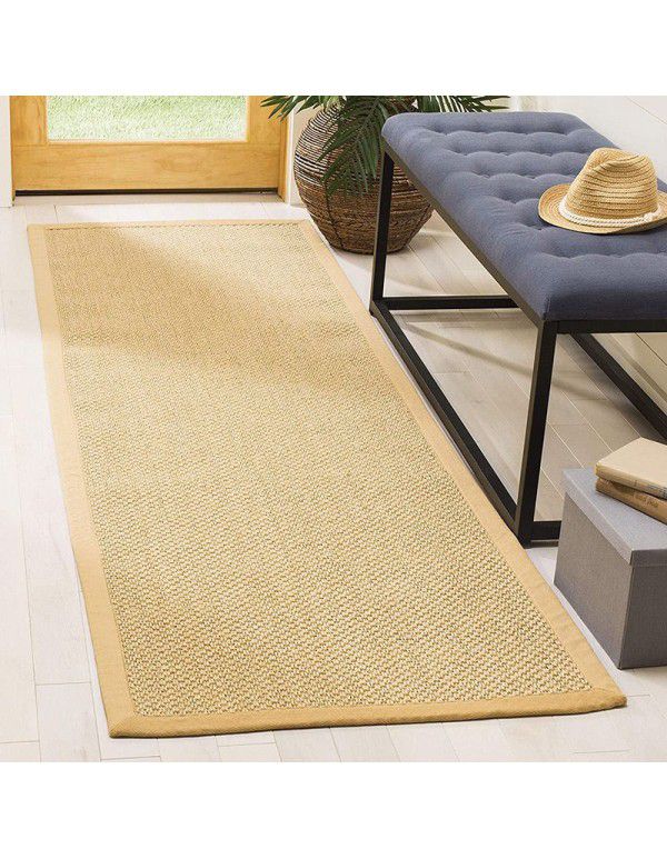 Sisal jute carpet, tea room, Zen carpet, straw weaving living room, home stay hotel, new Chinese linen mat