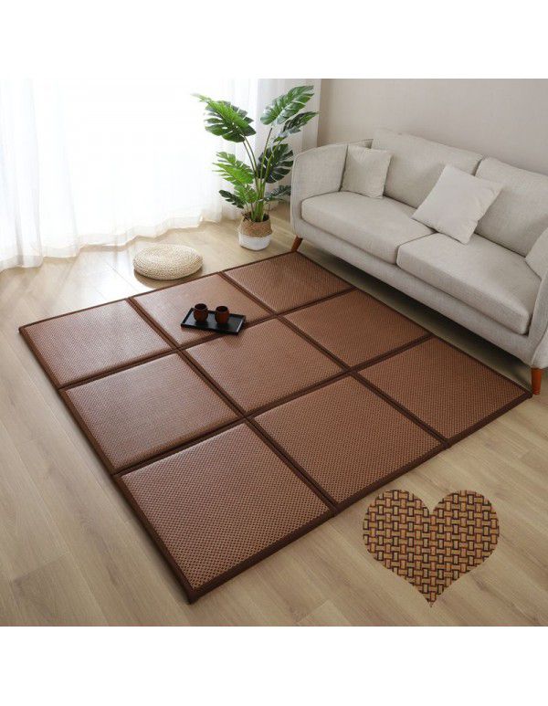 Summer rattan mat free splicing home stay hotel living room balcony bedroom carpet children's room crawling carpet manufacturer