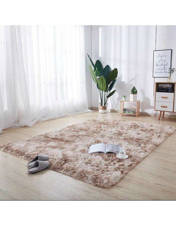 Cross border wholesale gradual color tie dye carpet plush simple living room bedroom bedside carpet office Nordic carpet