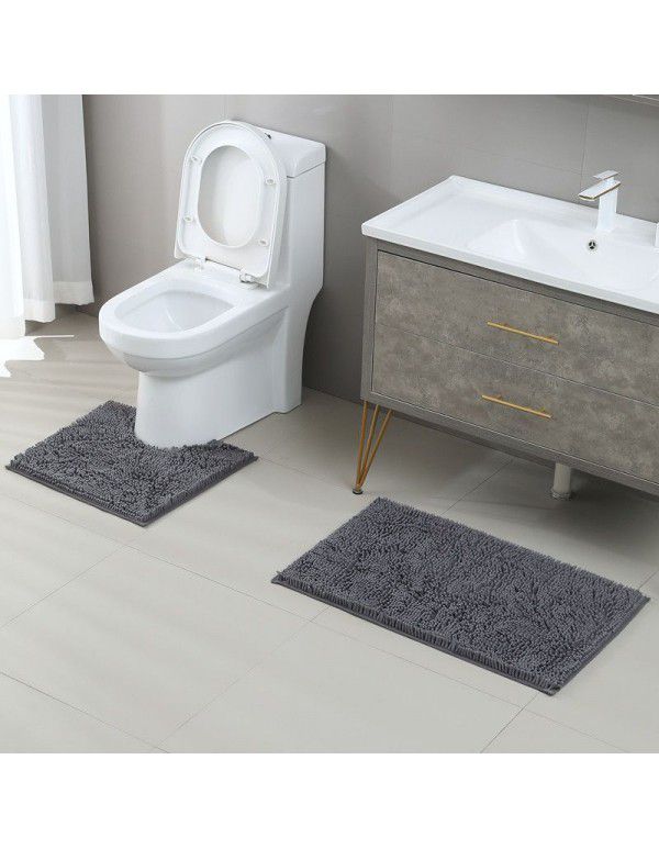  Hot Sale Chenille Floor Mat Long Wool Toilet Floor Mat Bathroom Absorbent Carpet Factory Direct Sale Can Be Issued