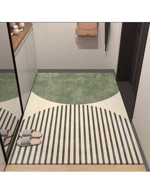 Crystal velvet carpet doormat doormat household doormat light luxury Nordic cuttable porch anti-skid mat