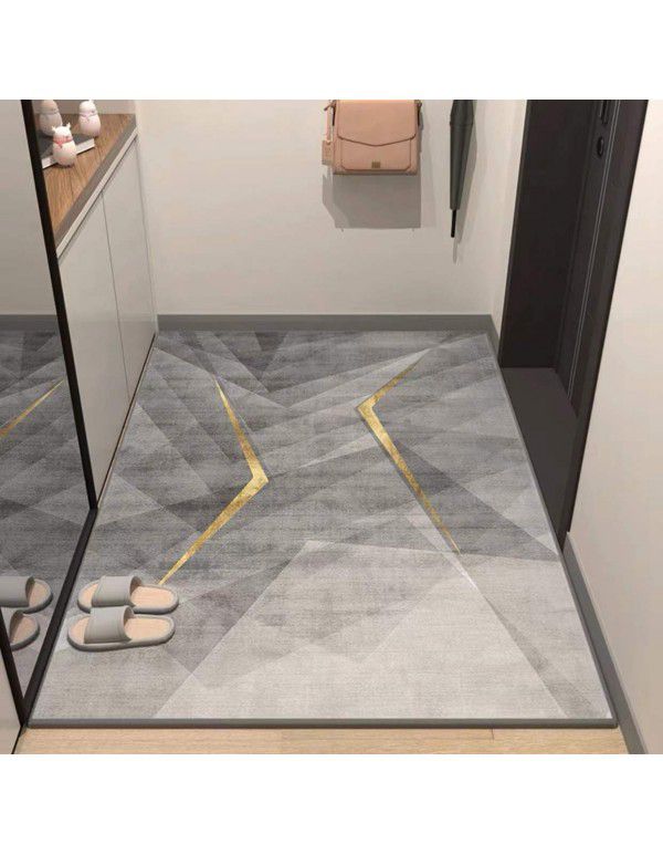 Crystal velvet carpet doormat doormat household doormat light luxury Nordic cuttable porch anti-skid mat