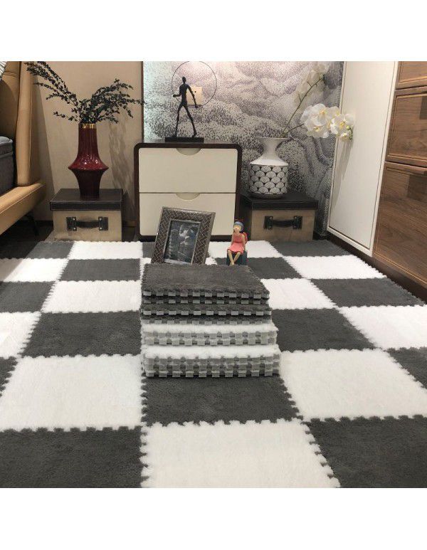 Wholesale carpets Bedrooms are fully covered with plush mats Splicing carpets Girls' rooms Jigsaw floor mats are fully covered with foam mats