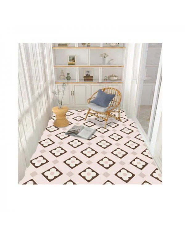 Balcony PVC floor mat waterproof, sun proof, anti-skid, erasable, washable, cutting, large-area, fully paved doormat carpet