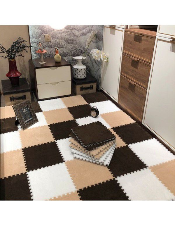 Wholesale carpets Bedrooms are fully covered with plush mats Splicing carpets Girls' rooms Jigsaw floor mats are fully covered with foam mats