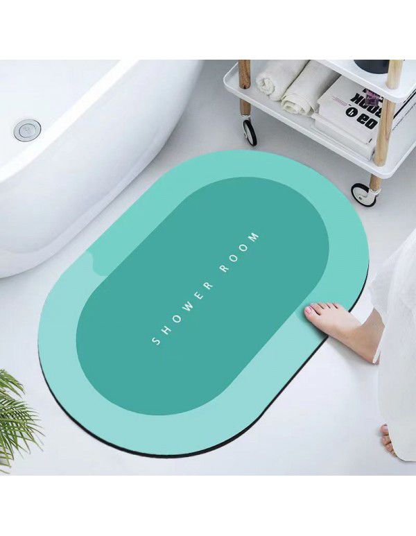 Manufacturer's new imitation diatom mud carpet, toilet, bathroom, kitchen door mat, water absorption, quick drying floor mat can be issued on behalf