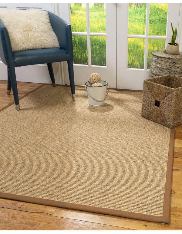 Sisal jute carpet, tea room, Zen carpet, straw weaving living room, home stay hotel, new Chinese linen mat