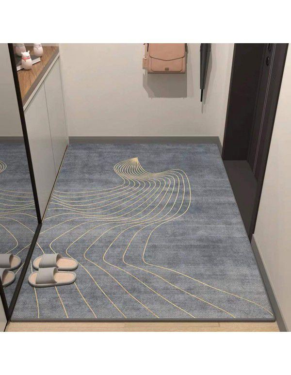 Crystal velvet carpet doormat doormat household doormat light luxury Nordic cuttable porch anti-skid mat