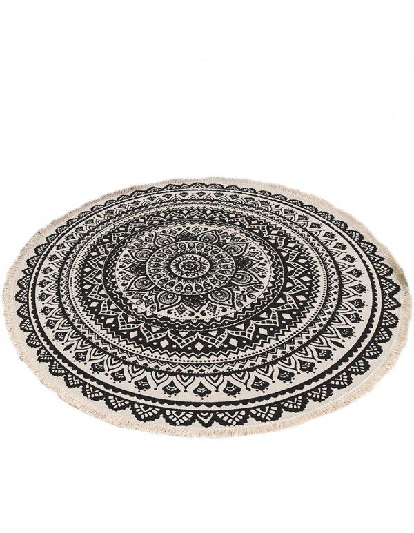 Round Floor Mat Bedside Living Room Decorative Carpet Round Computer Chair Cushion Corner Chair Cushion Basket Carpet Thin