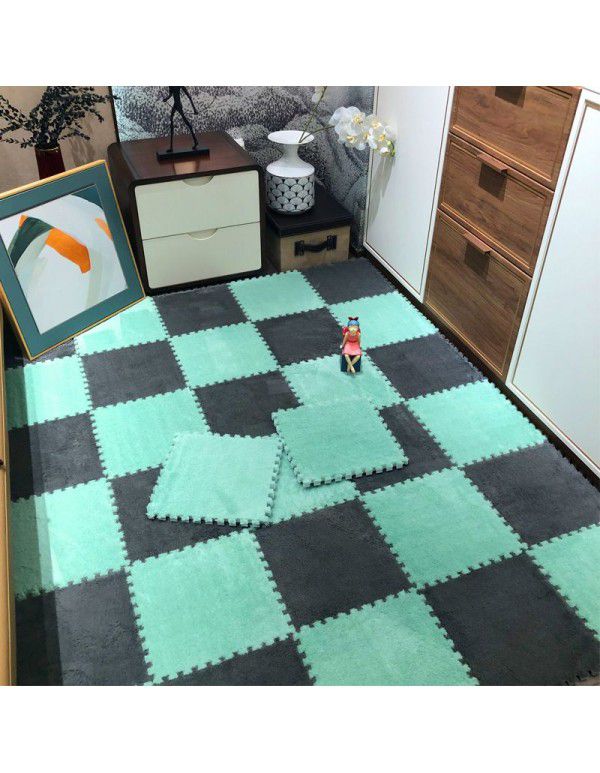 Wholesale carpets Bedrooms are fully covered with plush mats Splicing carpets Girls' rooms Jigsaw floor mats are fully covered with foam mats