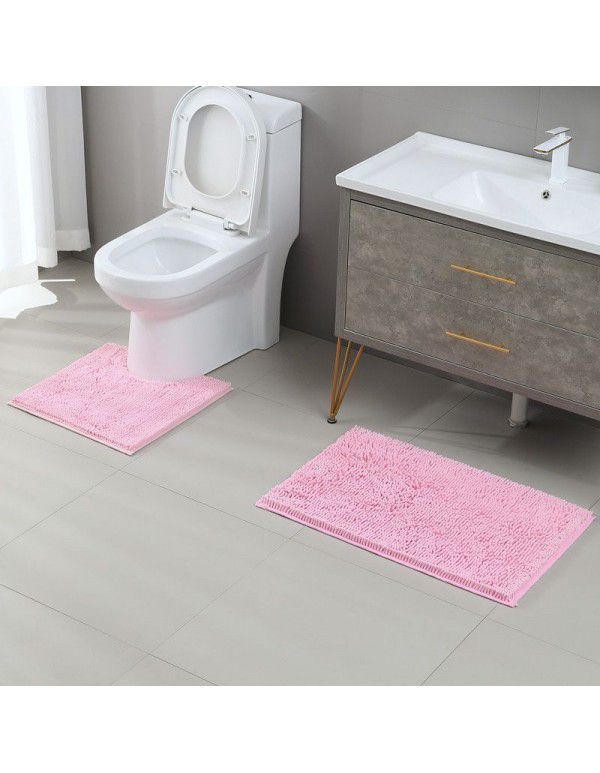  Hot Sale Chenille Floor Mat Long Wool Toilet Floor Mat Bathroom Absorbent Carpet Factory Direct Sale Can Be Issued