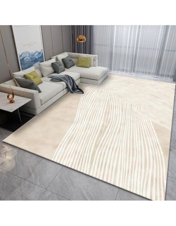 Japanese simple abstract carpet, imitation cashmere, quiet wind living room, tea table carpet, household thickened plush, covered with large carpet