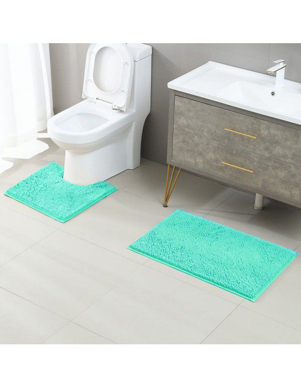  Hot Sale Chenille Floor Mat Long Wool Toilet Floor Mat Bathroom Absorbent Carpet Factory Direct Sale Can Be Issued