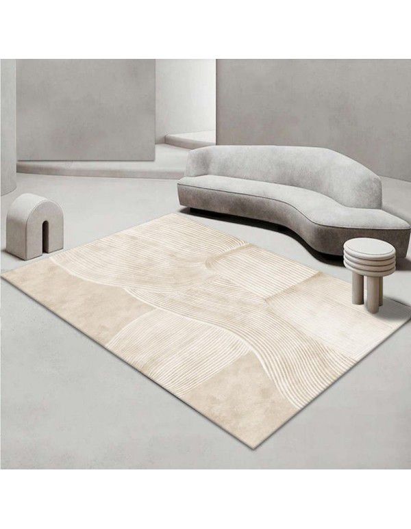 Japanese simple abstract carpet, imitation cashmere, quiet wind living room, tea table carpet, household thickened plush, covered with large carpet