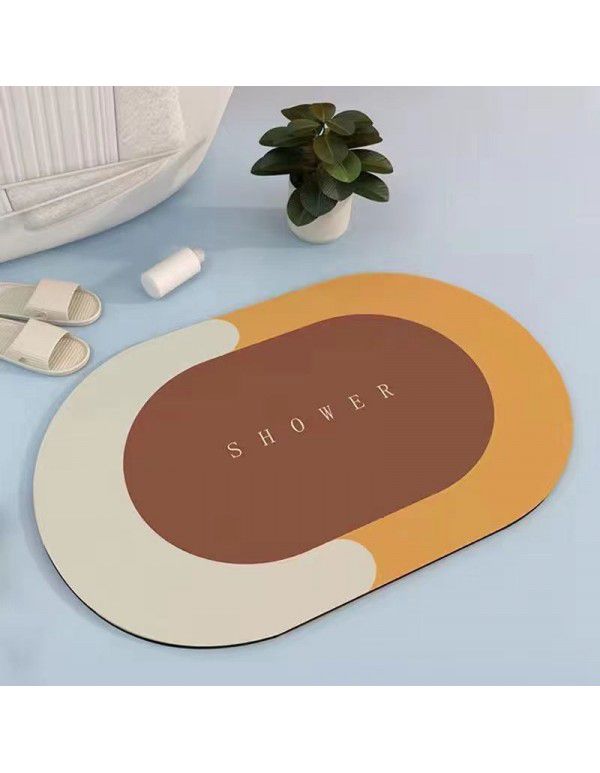 Manufacturer's new imitation diatom mud carpet, toilet, bathroom, kitchen door mat, water absorption, quick drying floor mat can be issued on behalf